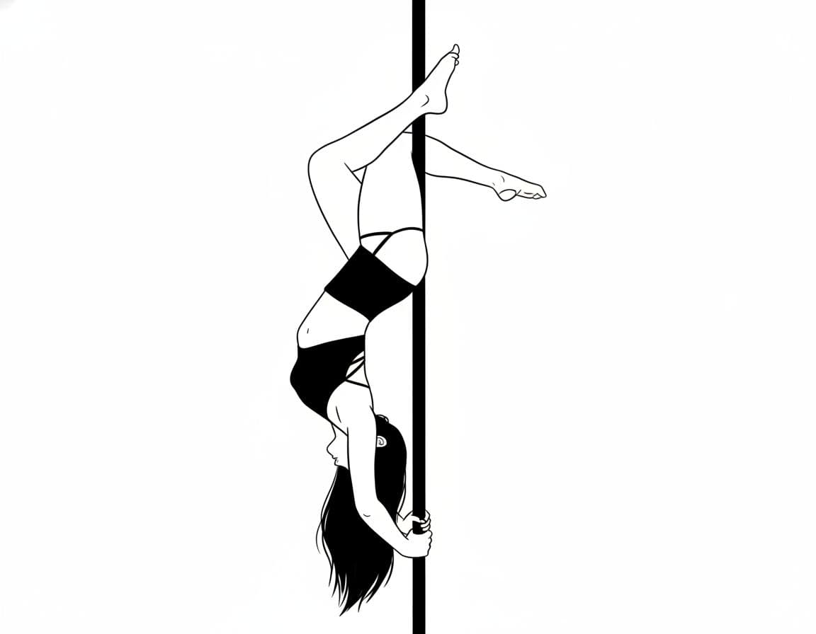 Pole dancer achieving goals
