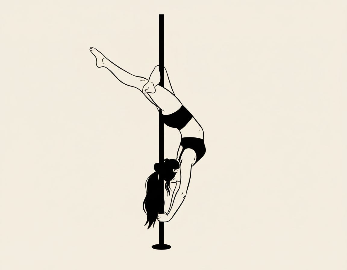 Pole dancer achieving goals